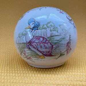 Royal Albert Money Ball “Bank” Jemima Puddle Duck Beatrix Potter England 1986